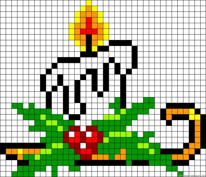 Рисунки по клеточкам на новый год
