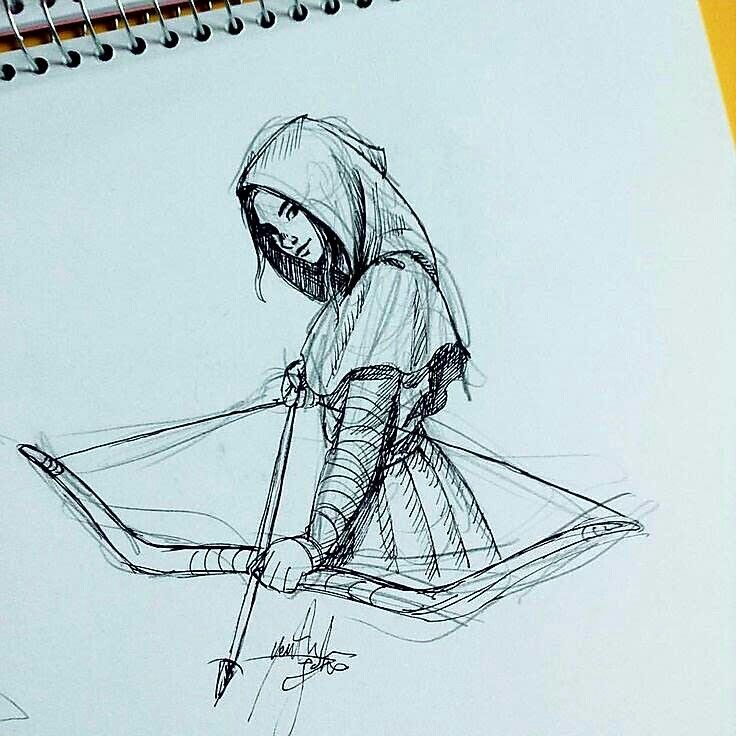 Лучник рисунок
