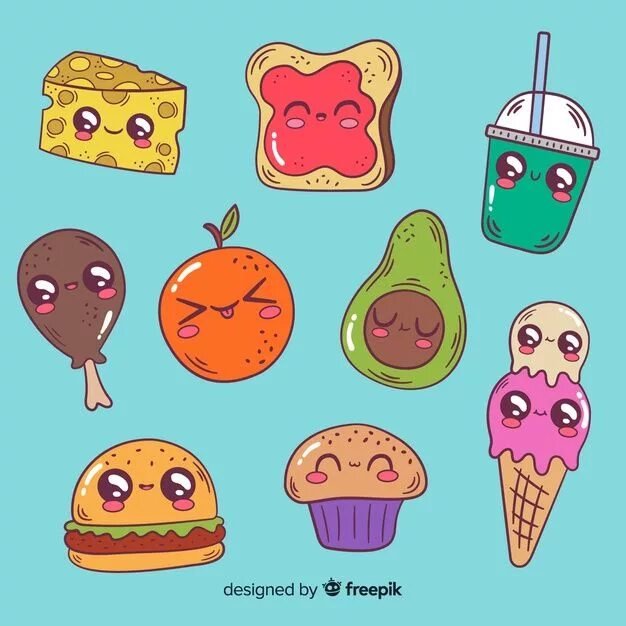 Рисунки для срисовки еда