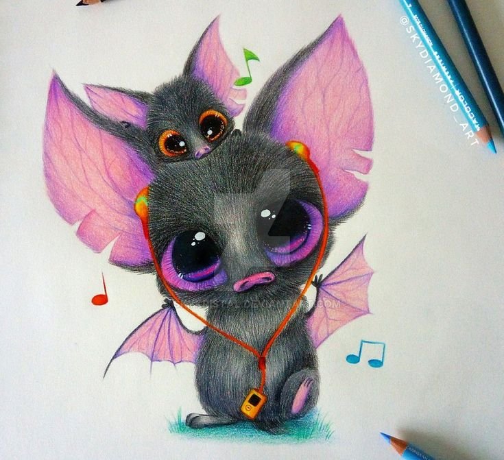 Красивые рисунки для срисовки животные милые