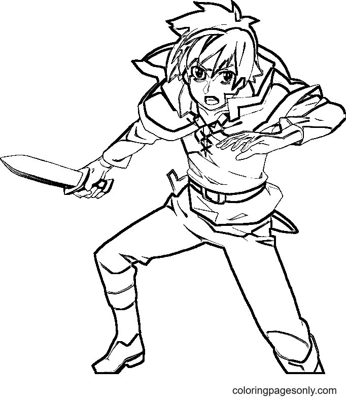 Konosuba мультсериал раскраска