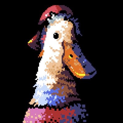 Пиксель арт гусь