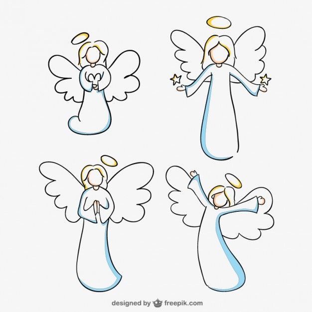Рисование Рождественского ангела