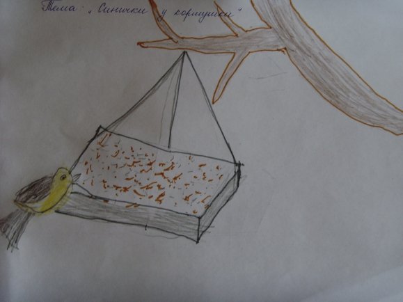 Кормушка рисунок