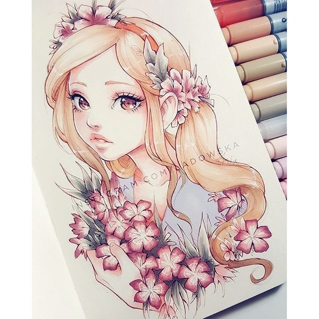 Девушка рисунок
