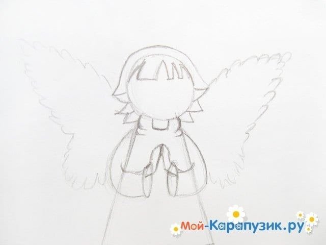 Нарисовать ангела карандашом поэтапно для начинающих
