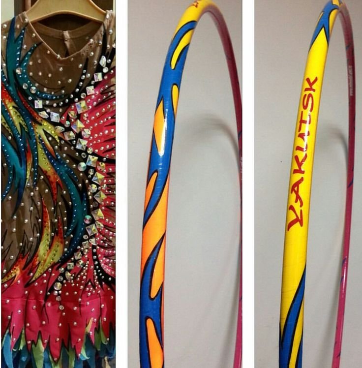 Обмотка обруча для художественной гимнастики