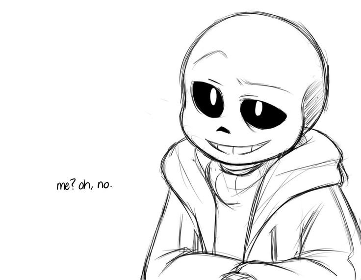 Санс Undertale для срисовки