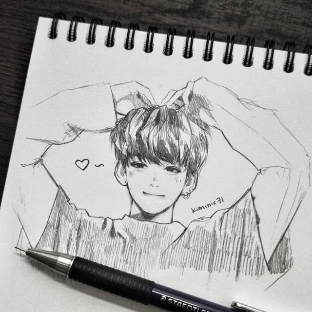 BTS тэхён скетчи