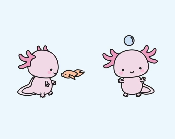 Kawaii аксолотль
