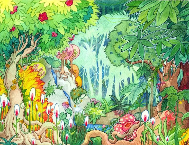 Рисунок сказочного леса
