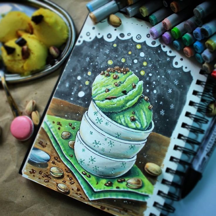 Идеи для рисования еда