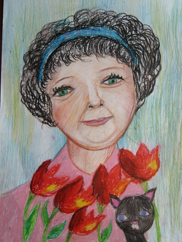 Бабушка рисунок