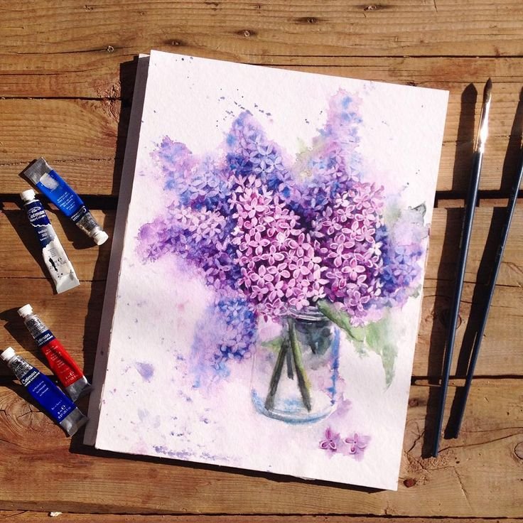 Цветы для рисования акварелью