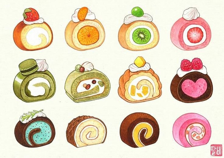 Рисунки сладостей для срисовки