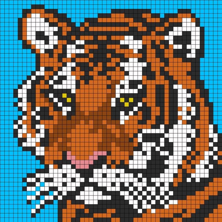 Рисунки по клеточкам животные