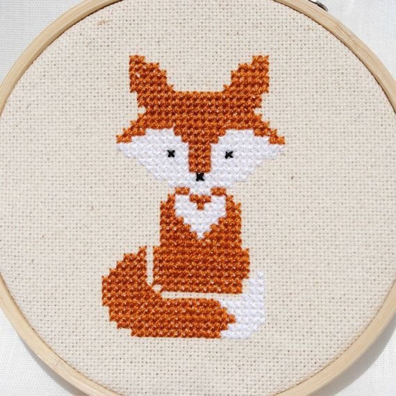 Cross Stitch Fox вышивка