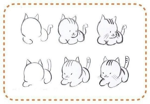 Котики для рисования