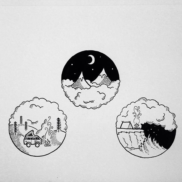 Рисунки для срисовки в круге