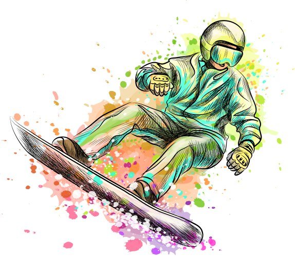 Сноуборд рисунок