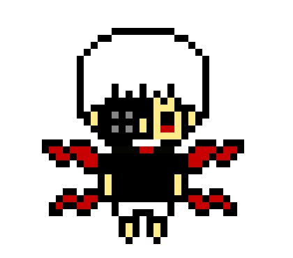 Токийский гуль пиксель арт 32 на 32