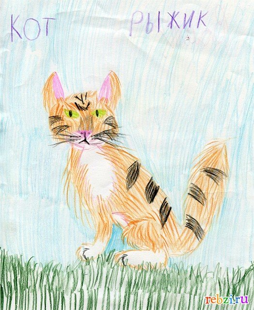 Нарисовать кота Рыжика, Рыжик.