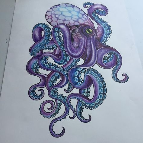 Осьминог эскиз Татуировки
