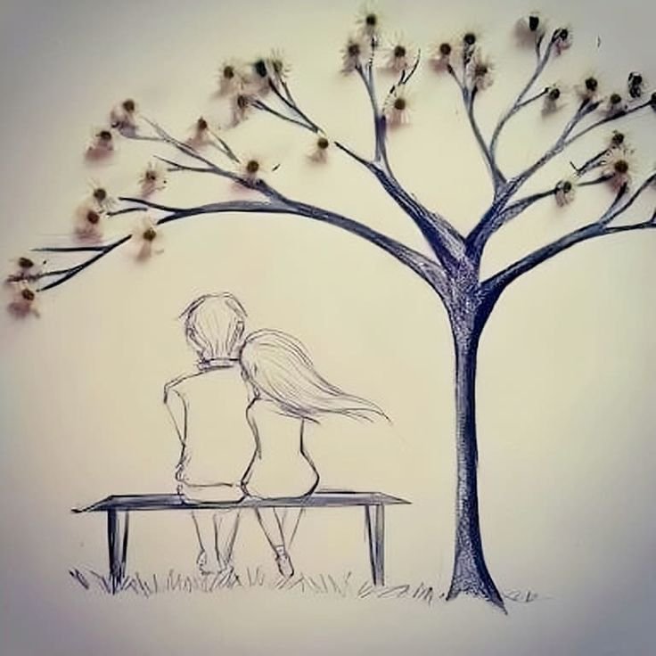 Рисунки карандашом любовь