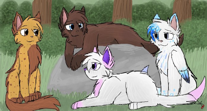 Коты Воители CASCADINGSERENITY семья