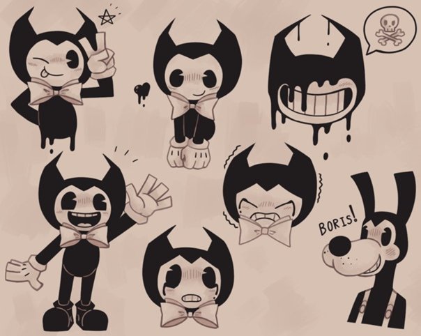 Стикеры Bendy and the Ink Machine