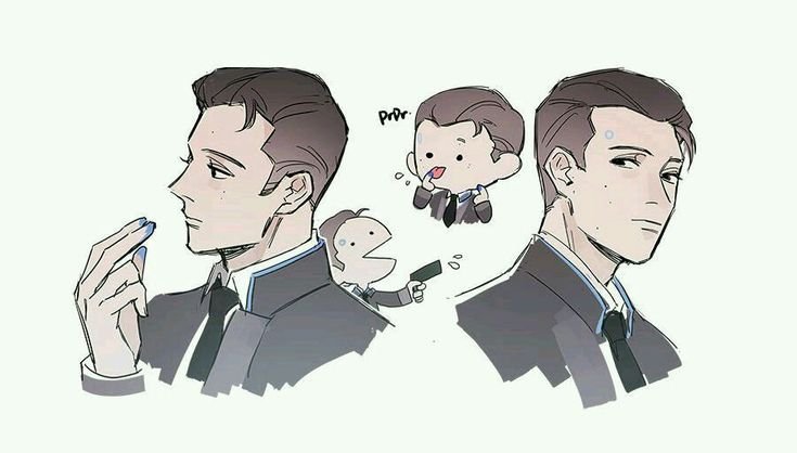 Коннор detroit become human арт