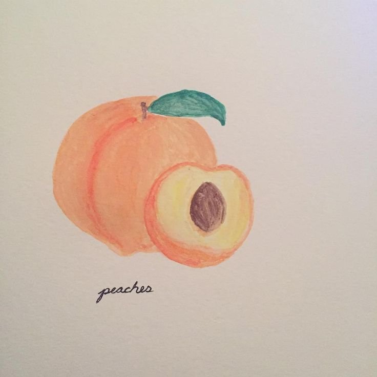 Лёгкие рисунки персика