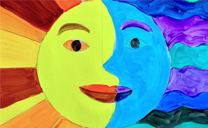 Рисование теплые и холодные цвета