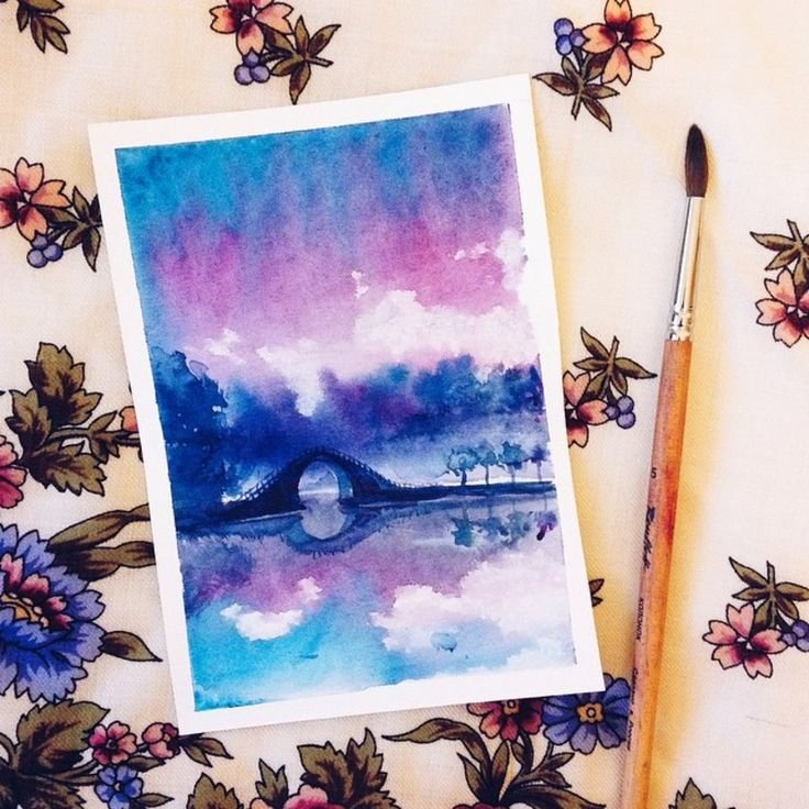 Рисование акварельными красками