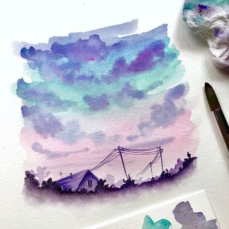 Рисунки акварелью
