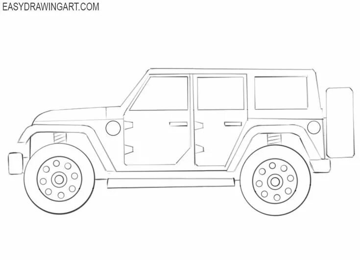Раскраска Jeep Wrangler Rubicon