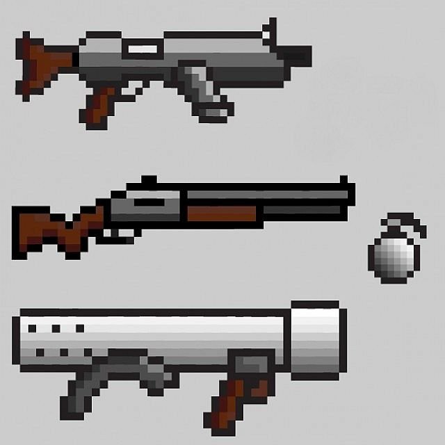 Базука оружие из Pixel Gun 3d