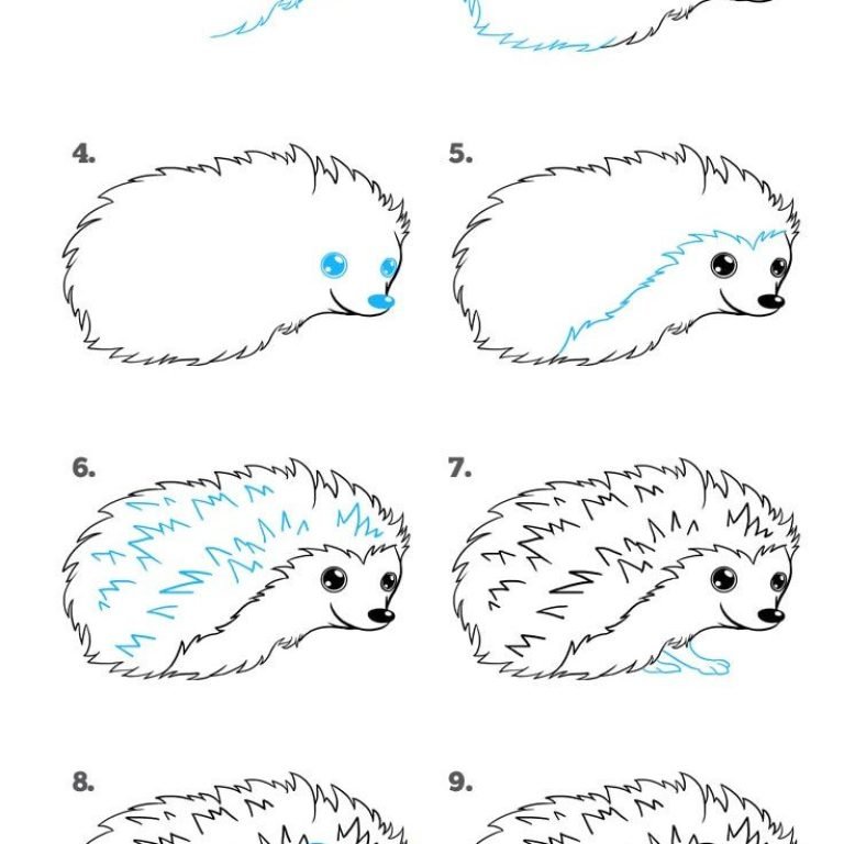 Ежик рисунок
