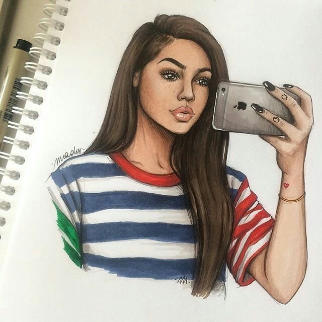 Девушка рисунок