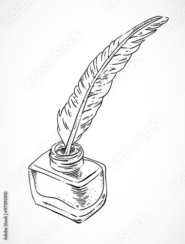 Перо и чернильница