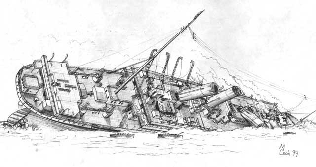 Британик корабль тонет