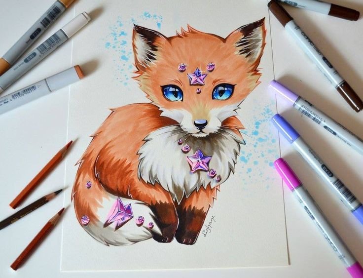 Красивые рисунки фломастерами
