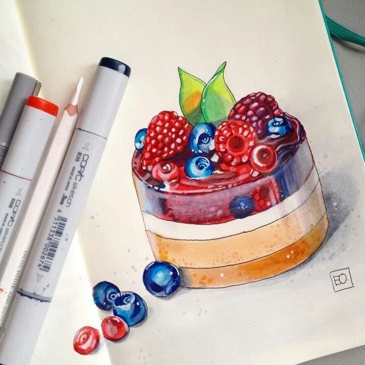 Красивые скетчи маркерами