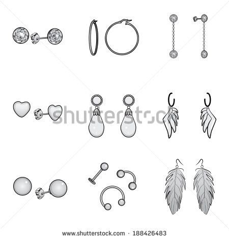 Сережки для рисования