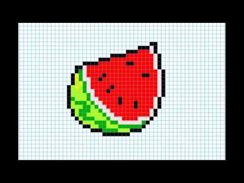 Легкие по клеточкам арбузик