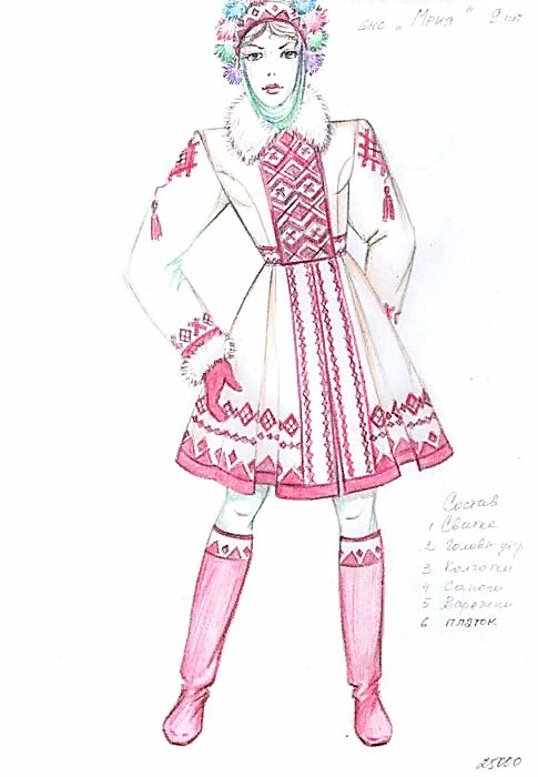 Костюм рисунок