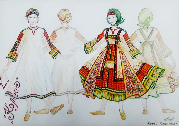 Народный праздничный эскиз