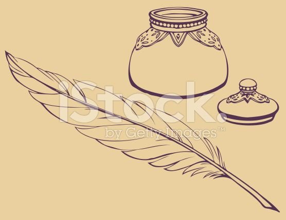 Перо и чернила раскраска