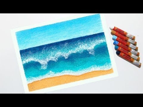 Море пастелью сухой