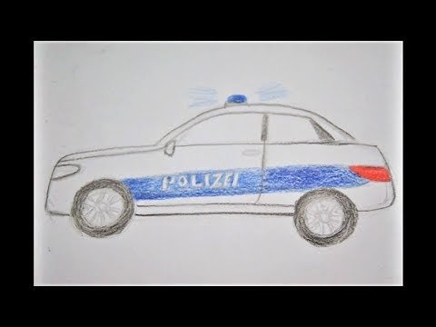 Поэтапное рисование полицейской машины